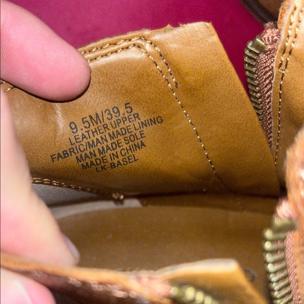 Lucky Brand Brown Leather Ankle Boots